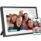 Frameo Digitaler Bilderrahmen 32 GB WiFi 10,1 Zoll Digitaler Bilderrahmen 1280 x 800 IPS LCD Touchscreen 32 GB Speicher Auto-Rotate Wandmontage, Teilen Sie Momente sofort über Frameo-App von überall