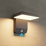 K-Bright 20W LED Aussenleuchte Mit Bewegungsmelder, 3000K sensor Außenwandleuchte, IP65 Waterproof LED Wandleuchte Aussen für Balkon Garten Anthrazit