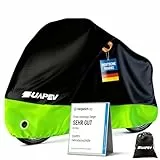 ZUAPEV® Fahrradabdeckung Wasserdicht Fahrradgarage Wetterfest Plane für Aussen, Fahrrad Abdeckplane 210D Fahrradplane Regenschutz, Fahrrad Garage Outdoor Abdeckung Schutzhülle -Test SEHR GUT
