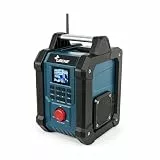 Baustellenradios - Digitales und Robustes Radio mit DAB+, FM, Bluetooth, AUX, 4000mAh Akku, 2 x 15W Lautsprechern und 2.4-Zoll LCD Display