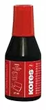 Kores Handstempelfarbe, lang anhaltende Formel, tropffest - 10 x 27ml, Rot