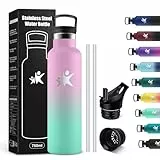 KollyKolla Thermoskanne 750ml, Thermosflasche mit Strohhalm, Kohlensäure Geeignet, Vakuum Edelstahl Trinkflasche, Isolierflasche BPA-Frei, Wasserflasche für Sprudel, Schule, Outdoor, Erwachsene