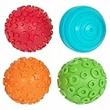 READY 2 LEARN texturierte Farb- und Knetkugeln | 4er-Set | ab 2 Jahren | Sensorisches Zappelspielzeug für Kleinkinder | Strukturen und Muster