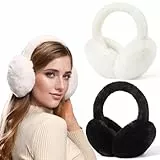 Dwenarry Ohrenwärmer Damen Winter Plüsch Ohrenschützer Flauschig Ohrenwärmer Wärme Faltbare Ohrwärmer 2 Stücke