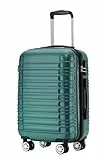 BEIBYE Zwillingsrollen Reisekoffer Koffer Trolleys Hartschale M-L-XL-Set (Dunkelgrün, M)