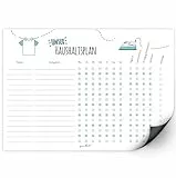 Haushaltsplan mit magnetischer Rückseite I dv362 I DIN A4 I Whiteboard Putzplan abwischbar I To-Do-Liste für den Haushalt Familie WG
