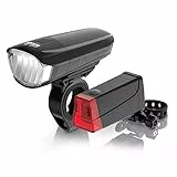 DANSI LED Fahrradlicht Set - StVZO Zugelassenes Fahrrad Licht mit 60, 30 & 15 Lux | LED Fahrradlicht Vorne+Hinten |Automatische Lichtanpassung & Werkzeuglose Montage| Regenfest