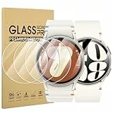 Diruite 4-Stück Displayschutz für Samsung Galaxy Watch 7/6/5/4/FE 40mm Schutzfolie HD Hartglas Displayschutzfolie(Durchmesser 37mm)