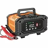 Intelligentes Batterieladegerät, 10 A, 12 V, 24 V, LiFePO4, Batterieladegeräte für Auto, Motorrad, LKW, AGM, Gel, Wet, SLA