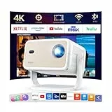 Smart Beamer 4K [Netflix Official & Electric Focus] YOTON Y7 Beamer 1080P Full HD 23000L WiFi Bluetooth, Auto Trapezkorrektur 50% Zoom Video Projektor Heimkino