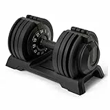 Amazon Basics Verstellbare Hantel, 24 kg, 12 Gewichte, Einzelhantel