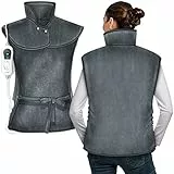 sinnlein Heizkissen, 60x85cm, elektrisch für Rücken Schulter Nacken | Wärmekissen mit 3 Temperaturstufen & Abschaltautomatik (Grau)