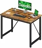 Devoko Schreibtisch Tisch Computertisch, 100 x 60 x 75 cm Laptop-Schreibtisch, Vintage braun