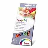 Pentel CB8-12U Buntstift, 12 Farben, aus FSC-zertifiziertem Holz