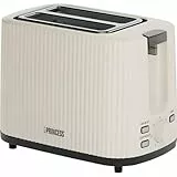 Princess Toaster Wave, 2-Scheiben-Toaster, 7 Bräunungsstufen, herausnehmbare Krümelschublade, Auto-Zentrierung, Auftaufunktion, automatische Abschaltung, rutschfeste Füße, Beige, 930 W, 142337