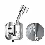 NARYVORA Duschkopfhalterung Ohne Bohren,360° Drehbar Duschhalterung mit Saugnapf, Rostfreie Duschbrause, Halterung Handbrause Halterung, Shower Head Holder 10 kg Tragfähigkeit für Keramikfliesen, Glas