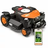 WORX Landroid Vision Cloud WR340E 4WD Mähroboter ohne Begrenzungskabel für 600 m² (KI-Hinderniserkennung, VSLAM+ RTK Cloud Navigation, 84% Steigung, Auto-Mapping, App-Steuerung)