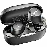 TOZO A1 In-Ear Kopfhörer Kabellos Bluetooth 5.3 mit 2 Mikrofonen für KI-Anrufe, App-Steuerung, 30 Std. Wiedergabe, IPX5 Wasserdicht, Tiefer Bass, Leicht und Bequem für kleine Ohren – Schwarz