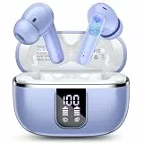 W70 Pro Bluetooth Kopfhörer In-Ear, Bluetooth 5.4 Wireless Earbuds mit HiFi-Sound, Sport Ohrhörer mit 4 Mik ENC für klare Anrufe, 46H Akkulaufzeit, LED-Anzeige, IPX7 Wasserdicht, iOS Android. Blau