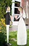 Pack of 2 Figure, Metal, black, white, PU 2, 2 assorted, L. 15 cm, W. 33 cm, H. 90 cm
