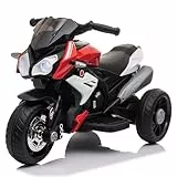 LEADZM Elektro Motorrad Kinder Elektromotorrad Kindermotorrad Kinderfahrzeug, 6 V 7 Ah Elektro-Dreirad für Kinder von 3–6 Jahren (Rot)