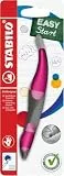 STABILO - Ergonomischer Tintenroller für Rechtshänder - EASYoriginal in pink hell/dunkel - blau (löschbar) - inkl. Patrone - Blister