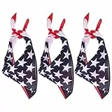 3er Set USA Bandanas - 55 x 55cm American Flaggen-Design, Multifunktionales Kopftuch, Halstuch, Nickituch FüR Biker, Sport, Festivals, Hunde