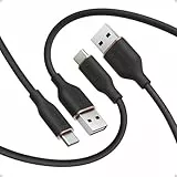 Anker Flow USB C Kabel, [2 Stück 1,8m] Ladekabel USB C, USB auf USB C Kabel für Samsung Galaxy S24 S23 S22 Ultra Note 20 iPhone 16 15 14 Pro Max Huawei, LG V30, Smartphone (Kabelbinder inklusive)