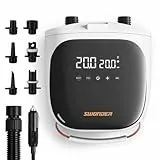 Swonder SUP-Pumpe, 30% Schnellere Inflation SUP Pumpe, Kompakte & Leichte Elektrische Luftpumpe mit 1.38Bar(20PSI) Hochdruck, Zweistufen, Automatische Abschaltung & Entlüftungsfunktion