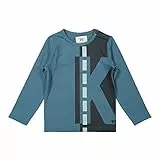 Koko Noko Boys Shirt, Petrol + Dark Grey, 68