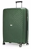 Hauptstadtkoffer TXL - Großer Hartschalen-Koffer, TSA, 4 Doppel-Rollen, Trolley, Rollkoffer, Reisekoffer, EXTRA LEICHT, 76 cm, 120 Liter, Dunkelgrün