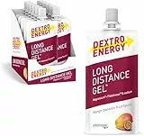 Dextro Energy Long Distance Gel Mango Passionfruit + Magnesium und Natrium - 12x50ml (12er Pack) - High Carb Energy Gel mit Palatinose und Elektrolyte