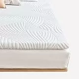 Sweetnight Matratzentopper 120x200cm, Viscoelastische Matratzenauflage Gelschaum Topper 120x200, 5cm Höhe Gel Memory Foam Topper,Matratzen Topper Weiß mit Abnehmbarem und Waschbarem Bezug,H2