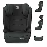 Deryan Charlie i-Size Kindersitz 100-150 cm - Gruppe 1/2/3, 9-36kg, 3,5 bis 12 Jahre, Autokindersitz mit Gurtbefestigung - Einstellbare Kopfstütze, Seitenaufprallschutz - Schwarz