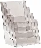 Taymar Broschürenständer mit vier Fächern für Prospekte und Broschüren in Größe A5 2 Stück