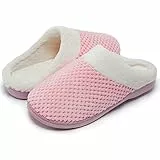 Kuako Hausschuhe Damen Winter Wärme Memory Foam Pantoffeln Bequem Plüsch rutschfeste Leicht Slippers Indoor