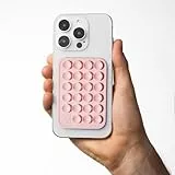 onedotleft Saugnapf Handyhalterung aus Silikon | rutschfest | selbstklebend | für alle gängigen Handys iPhone und Android | das Handy Gadget (Powder pink)