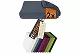 npluseins 2er Pack Spannbezüge für Nackenkissen Gesundheitskissen 959.1234, M, 35-40x55-60 cm, anthrazit