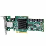 Plyisty LSI SAS 9212-4i4e HBA-Controllerkarte, 6 Gbit/s 8 Port PCIe 2.0 X8 RAID-Adapter mit 4 Internen SAS/SATA und 1 Externen SFF-8088, für Server ZFS NAS