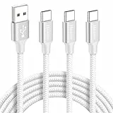 USB C Kabel Weiß [1M 3Stück] USB A auf USB C Kabel Schnellladekabel, USBC Kabel für Samsung Galaxy S25 S24 A17 A16 A06 A56, für iPhone 17/16/15 Air Pro Max, Redmi 14C A3 Note 14 13 usw