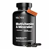 VALYOU Multivitamine & Mineralien ◉ 120 Kapseln ◉ 12 Vitamine + 8 Mineralstoffe + Inositol ◉ Basisversorgung für Frauen & Männer ◉ Laborgeprüfte Premium-Qualität