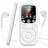 128GB MP3 Player mit Bluetooth, RWSRW Musik-Player FM-Radio Sprachaufzeichnung HiFi-Sound FM Radio E-Book-Funktion