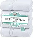 Utopia Towels - 4er-Pack Badetücher Set Premium 100% ringgesponnene Baumwolle 69 x 137 cm Handtücher, sehr saugfähig, weiches Gefühl Duschtücher (Weiß)