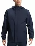 Libin Regenjacke Herren Wasserdicht Atmungsaktiv Leichte Outdoorjacke Regenmantel Windbreaker Windjacke Mit Kapuze 4 Taschen Freizeitjacke für Wandern Golf Radfahren Laufen Outdoor, Marineblau XXL