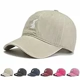 CWENDANER Unisex Retro Baseball Cap, Baseballkappe Im Washed-Distressed-Look, Baumwolle Cap, Geeignet für Outdoor-Sportarten, für Herren und Damen (DE/NL/SE/PL, Numerisch, 56, 60, Khaki)