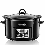 Crock-Pot Schongarer | 4,7 l (bis zu 5 Personen) | programmierbare Zeitschaltuhr | Schwarz [SCCPRC507B]