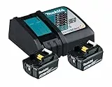 Makita Power Source Kit (2x Werkzeugakku mit Ladestation, Ersatzakkus für Elektrowerkzeuge von Makita) 197570-9