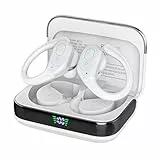 sajawass Drahtlose Kopfhörer, Sport Bluetooth Kopfhörer, 75 Stunden Spielzeit Ohrnöpfen mit LED-Power-Display, Lärmdämpfungs-Headset, IPX7 wasserdichte Kopfhörer für Training/Laufen