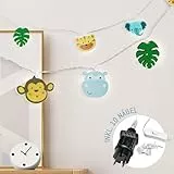 CozyHome Dschungel Lichterkette Kinder - 20 LED & 6m I Strombetrieben I Lichterkette Kinderzimmer Deko für Hausbett Bett I Lichtergirlande Mädchen Junge Baby Warmes Licht Innen Ostergeschenke Kinder