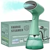 OLAYMEY Steamer Dampfglätter Reise, 1800W 30G/min dampfbügeleisen, Steam Iron 400ML Tragbarer Reisebügeleisen 20S Schnelles Aufheizen, Handdampfer Dampfbürste für Kleidung, T202, Grüner
